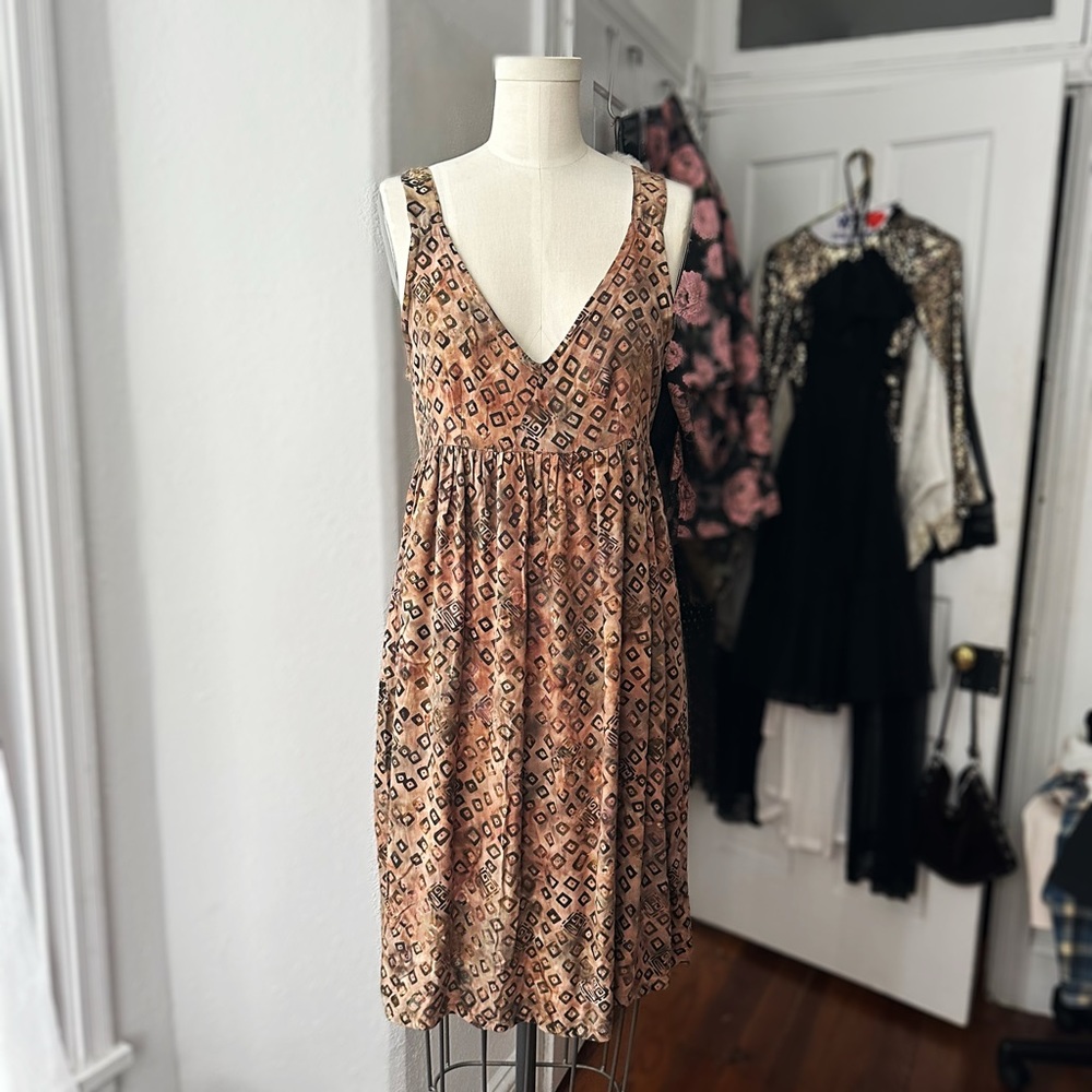 Vintage Kintamani by Wind River animal print sleeveless midi dress Small